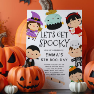 Cute Costume Halloween Birthday Invitation