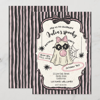Cute Costume Halloween Birthday Party Invitation