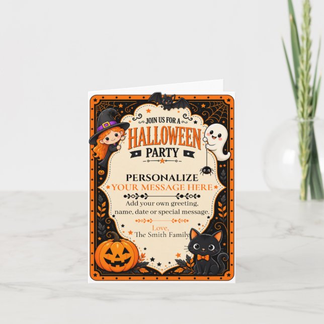 Cute Costume Halloween  Invitation (Front)
