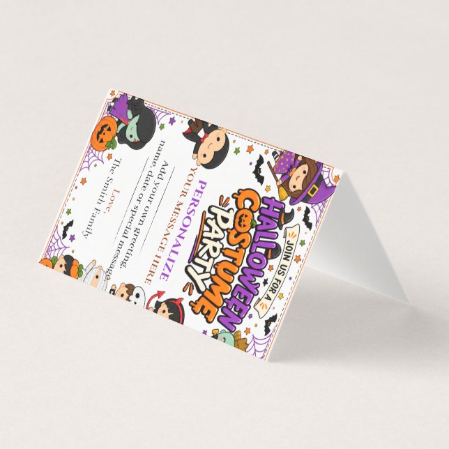 Cute Costume Halloween Party Invitation (Front)
