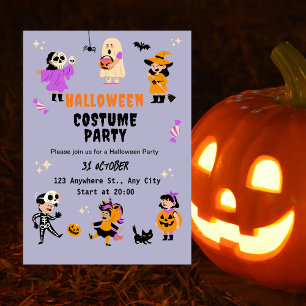 Cute Costume Halloween Party Invitation