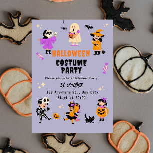 Cute Costume Halloween Party Invitation