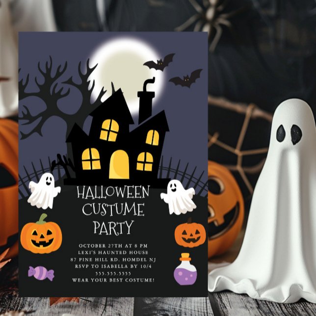 Cute Costume Halloween Party Invitation (Creator Uploaded)