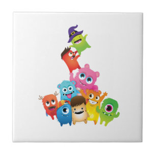 Cute Costume Monster Halloween Party For Kids Tile