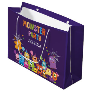 Cute Costume Monster Halloween Party Large Gift Bag