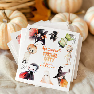 Cute Costume party Halloween monsters birthday Napkin