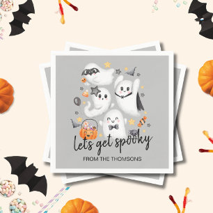 Cute Costume Spooky Ghost Pumpkin Halloween Napkin