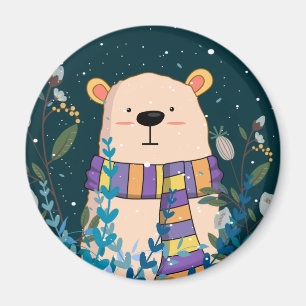 Cute Cosy Bear Magnet