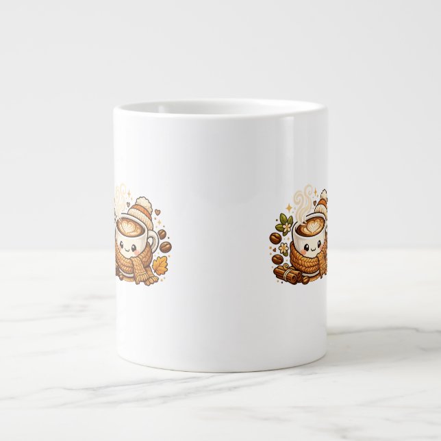 Cute Cosy Cappuccino Coffee Mug  (Front)