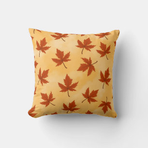 Cute Cosy Colourful Leaves Fall Autumn Cushion
