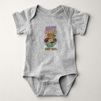 Cute Cosy Comfort Food Illustration Baby Bodysuit
