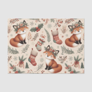 cute cosy fox design tissue paper