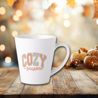 Cute "Cosy Season" Fall / Autumn Latte Mug