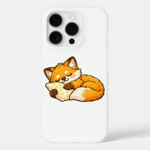 Cute Cosy Sleeping Fox iPhone 16 Pro Case