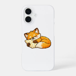 Cute Cosy Sleeping Fox iPhone 16 Case