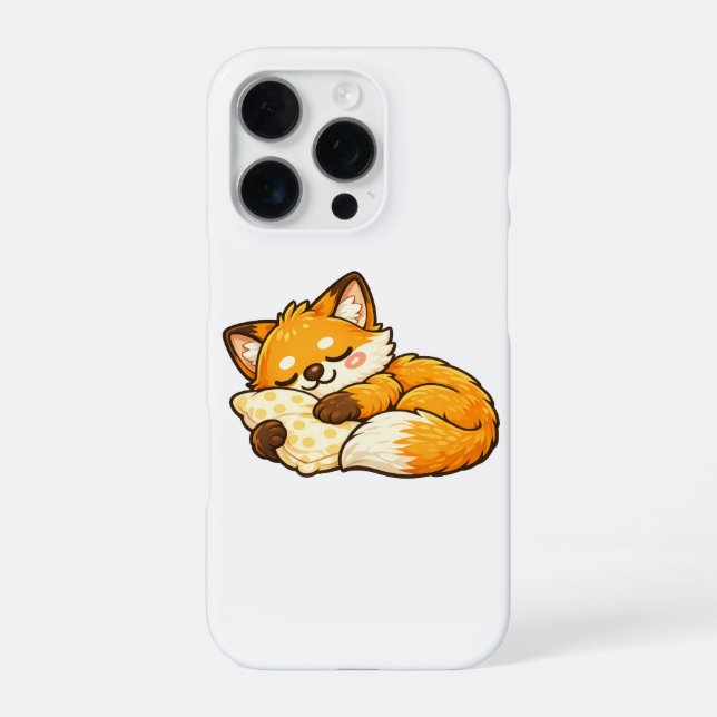 Cute Cosy Sleeping Fox iPhone Case (Back)