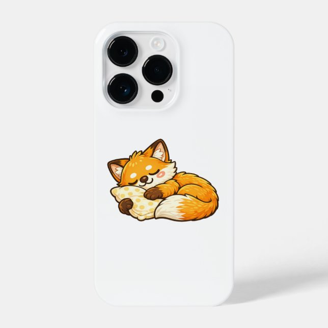 Cute Cosy Sleeping Fox iPhone Case (Back)