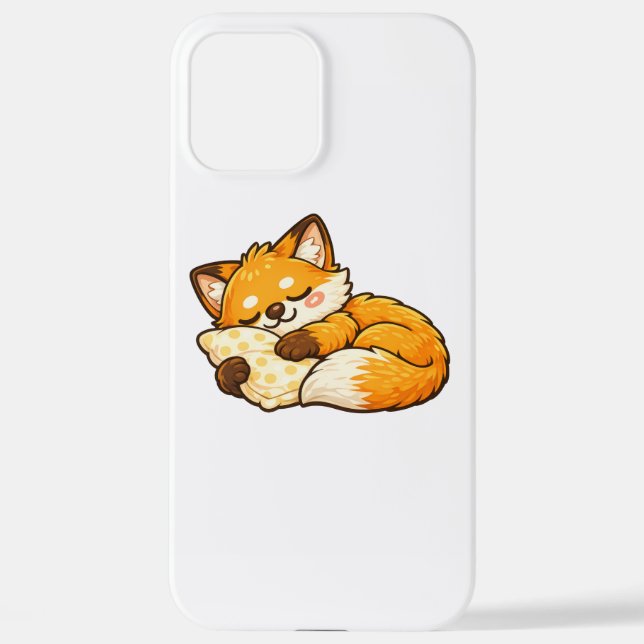 Cute Cosy Sleeping Fox iPhone Case (Back)