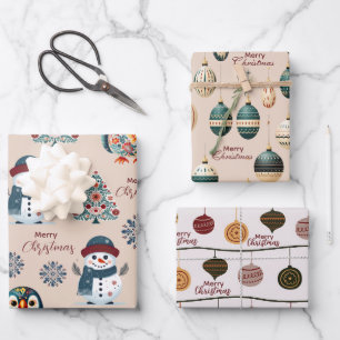 Cute cosy Whimsical Scandinavian  Wrapping Paper Sheet