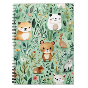 Cute cottage core green field Magnetic Frame Notebook