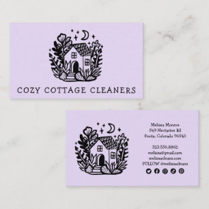 Cute Cottage Custom Cleaning Home Services Business Card