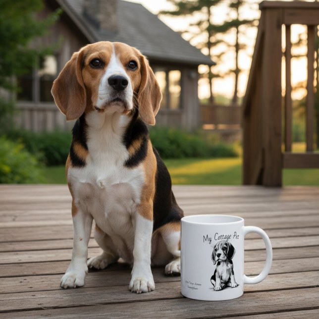  Cute Cottage Pet  -Beagle/ Personalise Coffee Mug (Creator Uploaded)