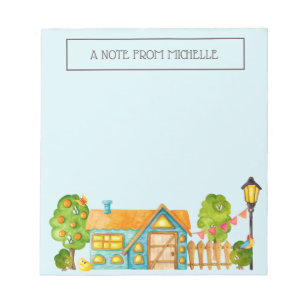 Cute Cottage Trees Note From