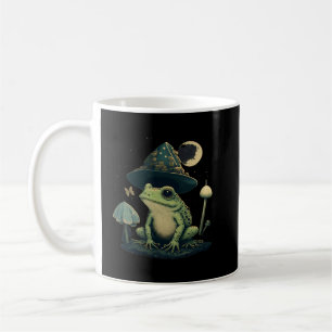 Cute Cottagecore Aesthetic Frog Mushroom Moon Witc Coffee Mug