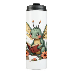 Cute Cottagecore Floral Dragonfly Aesthetic Graphi Thermal Tumbler