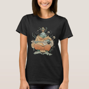 Cute Cottagecore Frog Guitar Music Fairy Fantasy R T-Shirt