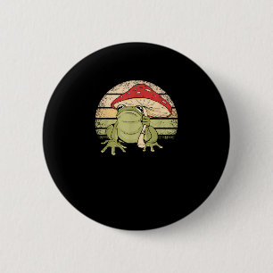 Cute Cottagecore Frog Mushroom Goblincore Toad Aes 6 Cm Round Badge