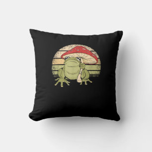 Cute Cottagecore Frog Mushroom Goblincore Toad Aes Cushion