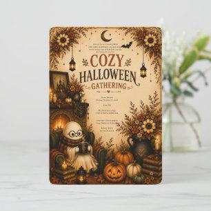 Cute Cottagecore Halloween Party Invitation