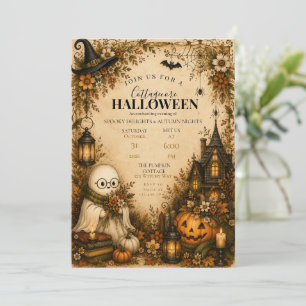 Cute Cottagecore Halloween Party Invitation