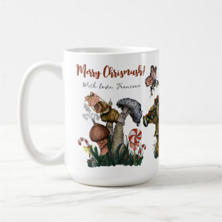 Cute Cottagecore Merry Christmas Mushroom Lover Coffee Mug