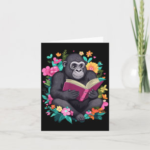 Cute Cottagecore Valentines Gorilla Graphic Girls Card