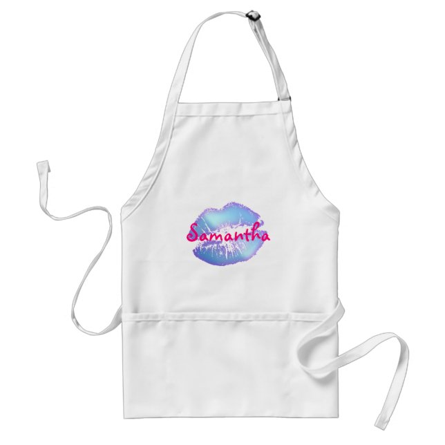 Cute Cotton candy color blue and pink Standard Apron (Front)