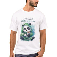 Cute Couch-Potato Panda Funny T-shirt