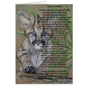 cute cougar kitten big cat wildlife painting art
