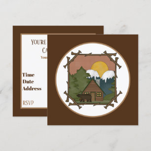 Cute Country Cabin any purpose party Invitation