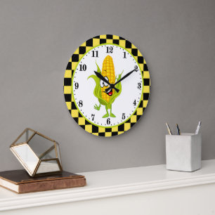 cute country corn wall decor large clock