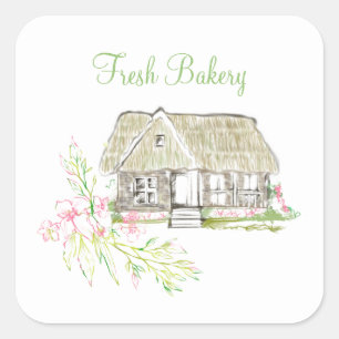 Cute Country Cottage Homemade Product Stickers