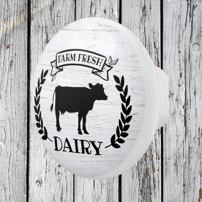 cute Country cow farm fresh kitchen Ceramic Knob (Creator Uploaded)