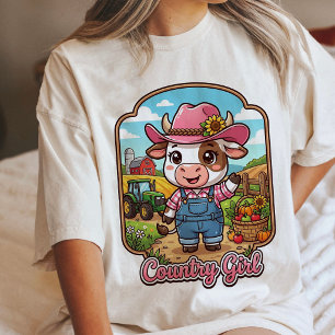Cute Country Cow Farm Life Tri-Blend Shirt