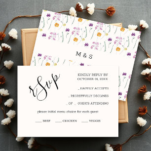Cute Country Fairy Garden RSVP Card