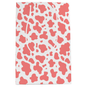 Cute Country Farm Cow Print Medium Gift Bag