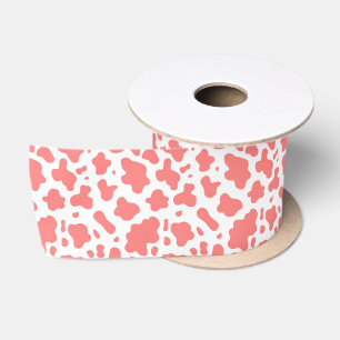 Cute Country Farm Cow Print Satin Ribbon