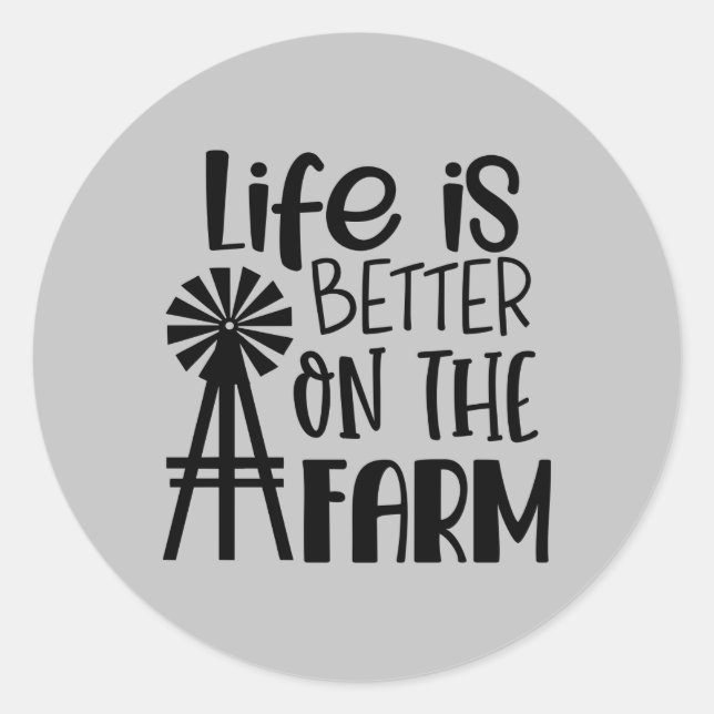 cute Country farm life word art Square Sticker (Front)