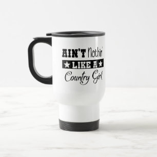 Cute Country Girl Farm Horse Western Line Dancing Travel Mug