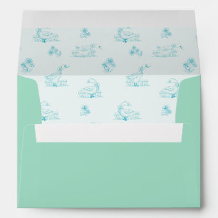 Cute Country Goose Toile Pattern Envelope